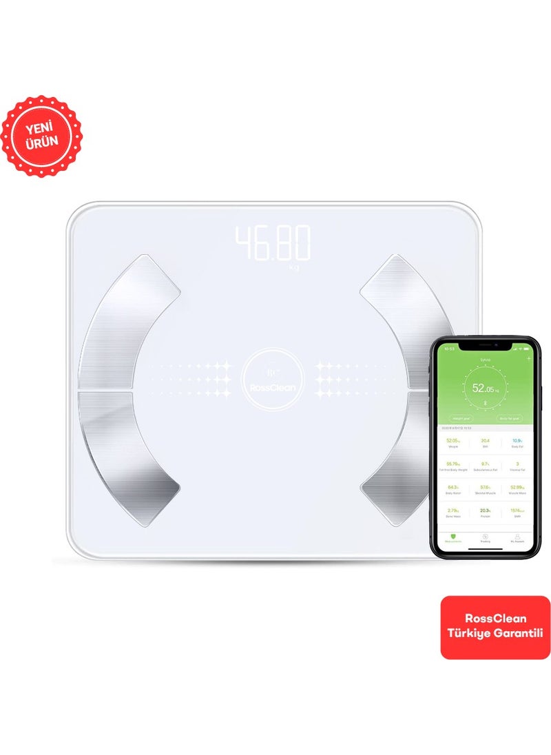 RossClean Smart Life 2 Smart Bluetooth Scale with Fat Meter Function  - Image 1