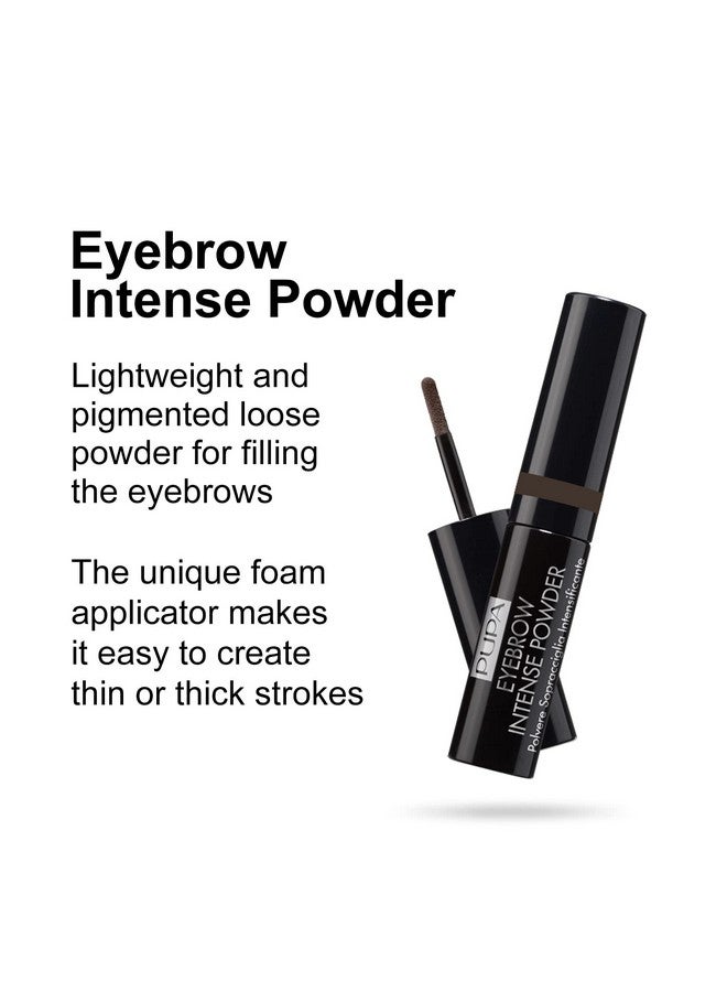 Milano Eyebrow Intense Powder Instant Tinting Brow Definer Powder Buildable Soft Smudge Proof Texture Gives Thin Sparse Brows Natural Color And Shape 003 Dark Brown 0.035 Oz