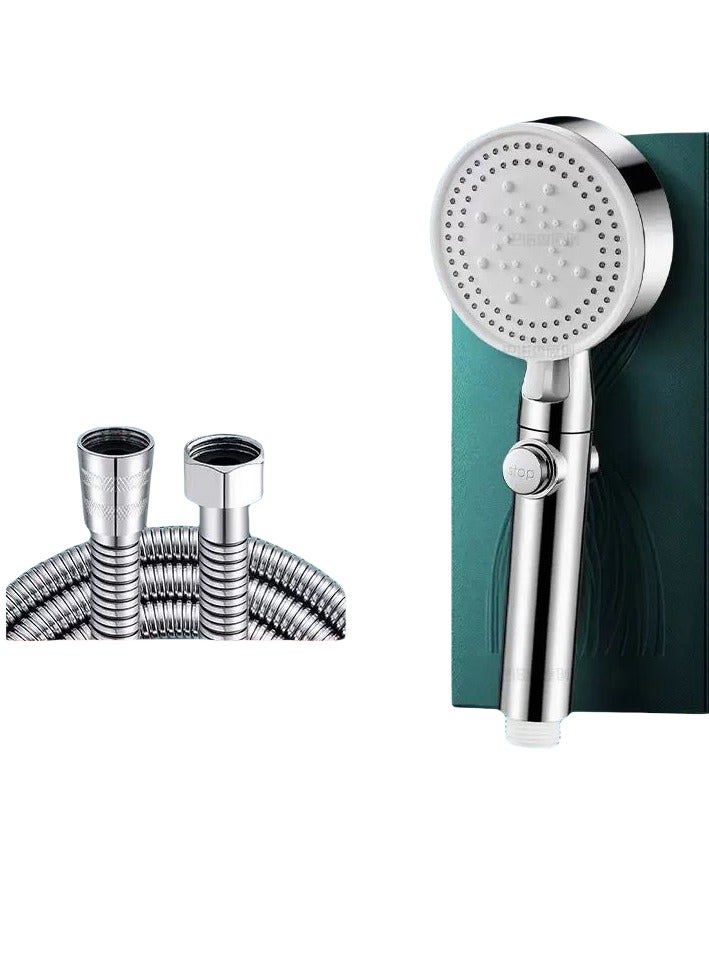 High Pressure Handheld Shower Head 6 Spray Modes - Image 2
