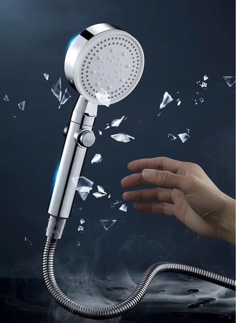 High Pressure Handheld Shower Head 6 Spray Modes - Image 3