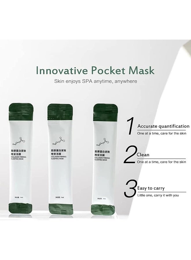 Collagen Firming Sleeping Mask 20PC - Lifting Firming Moisturizing Collagen Firming Mask - Repair Sleeping Mask Wash-Free Collagen Firming Mask for Women & Men - Image 5