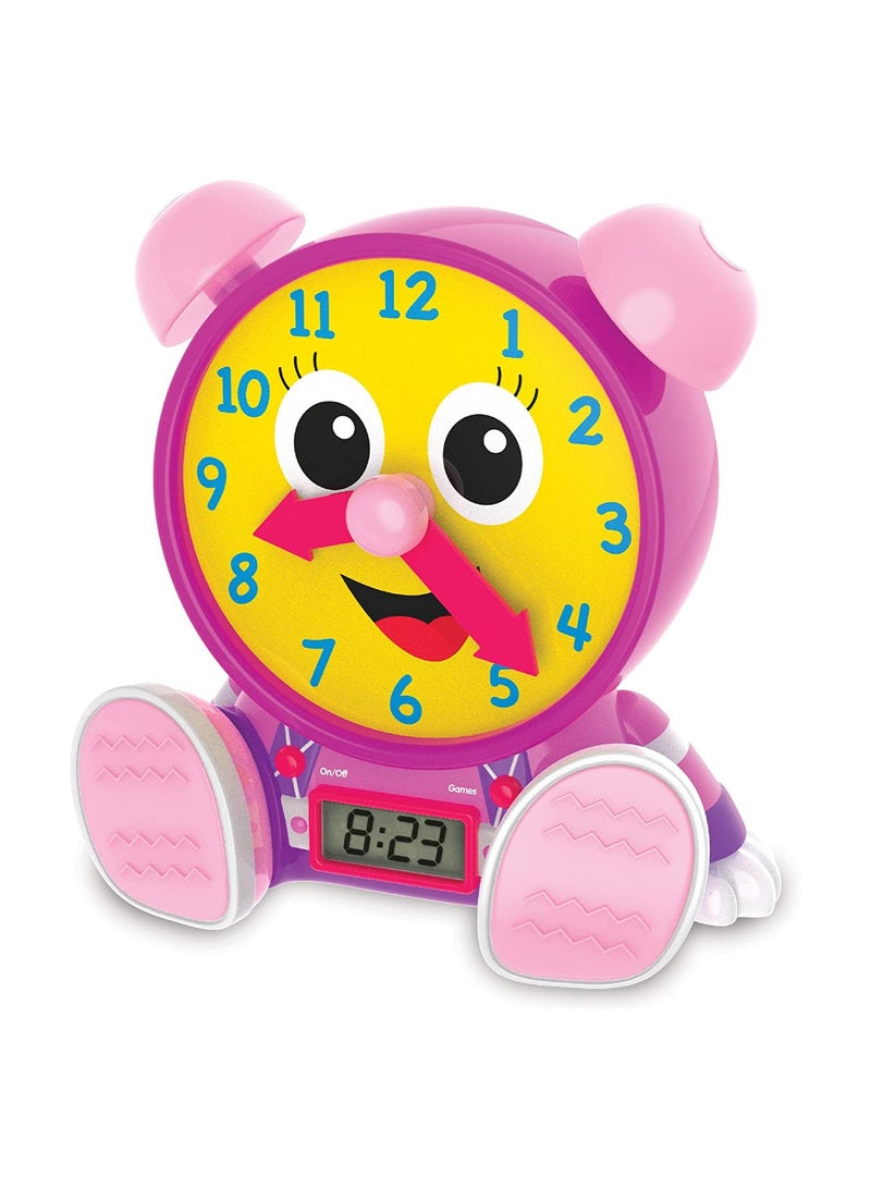 ذا ليرننغ جورني رحلة التعلم Telly Jr. Teaching Time Clock Pink - Image 2