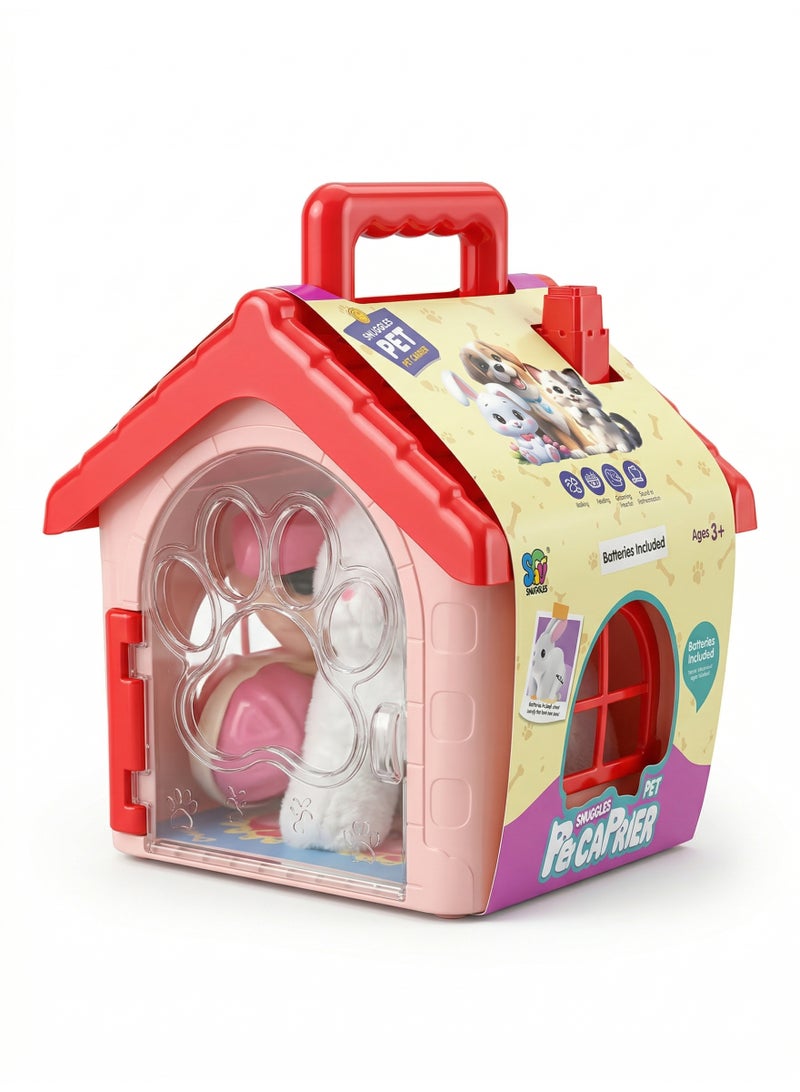 PetPals Store Interactive Walking Plush Kitty Toy with Pet Carrier  & Vet Doctor Kit – 5-Piece Pretend Play Animal Care Set with Sound & Tail Wag for Toddlers and Kids (Ages 3+) - Image 1