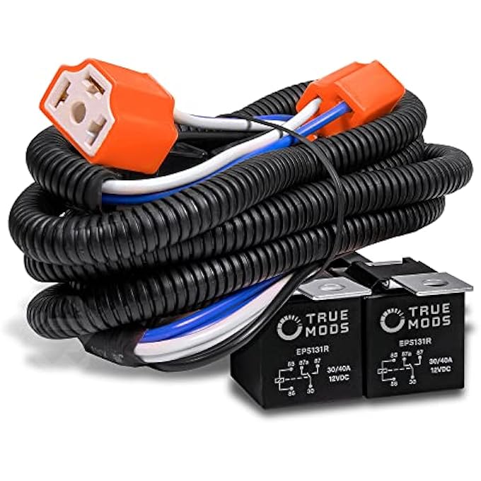 rayihni Store True Mods H6054 5X7 7X6 H4 Headlight Wiring Harness Relay Kit Negative Switched Conversion Ceramic Plugs For 9003 H6024 Hb2 Toyota Nissan Honda Isuzu Mazda Mitsubishi Subaru - Image 2