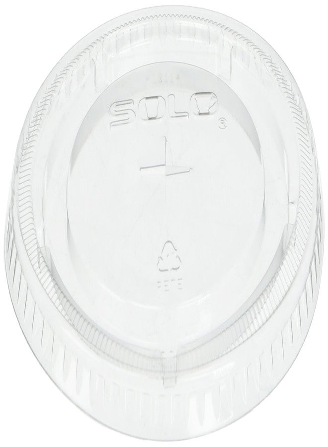 SOLO Cup Company 626TSCT PETE Flat Straw-Slot Cold Cup Lids, Fits 16-24oz, 100 per pack (Case of 10 Packs) - Image 1
