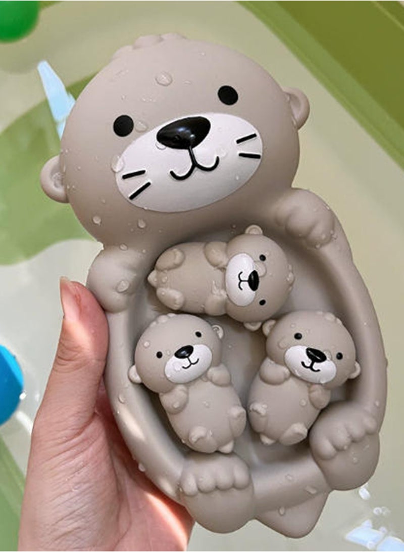 اعاره ألعاب حوض استحمام 4 في 1، مجموعة عائمة ومتداخلة للأم والطفل، مطاط غير سام سهل التنظيف، هدية ممتعة لوقت الاستحمام من مونتيسوري للأولاد والبنات - Image 2