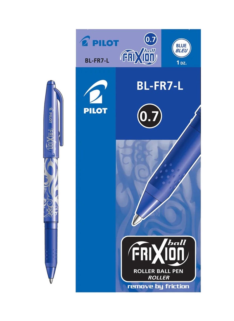 PILOT 12-Piece Frixion Erasable Ball Pen 0.7mm Tip Blue Ink  - Image 1