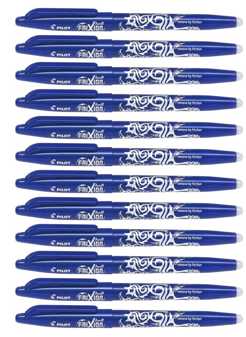 PILOT 12-Piece Frixion Erasable Ball Pen 0.7mm Tip Blue Ink  - Image 2
