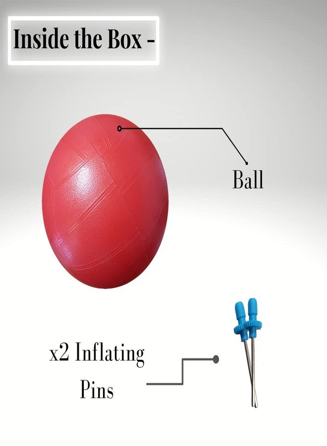 Jupiter Industries Inflatable Vinyl Handball for Pool, Beach & Garden|Perfect for Outdoor & Indoor Play|PVC Ball for Kids with 2 Inflating Pins|Size : 22cm (9 Inches)|Red Earth - Image 4