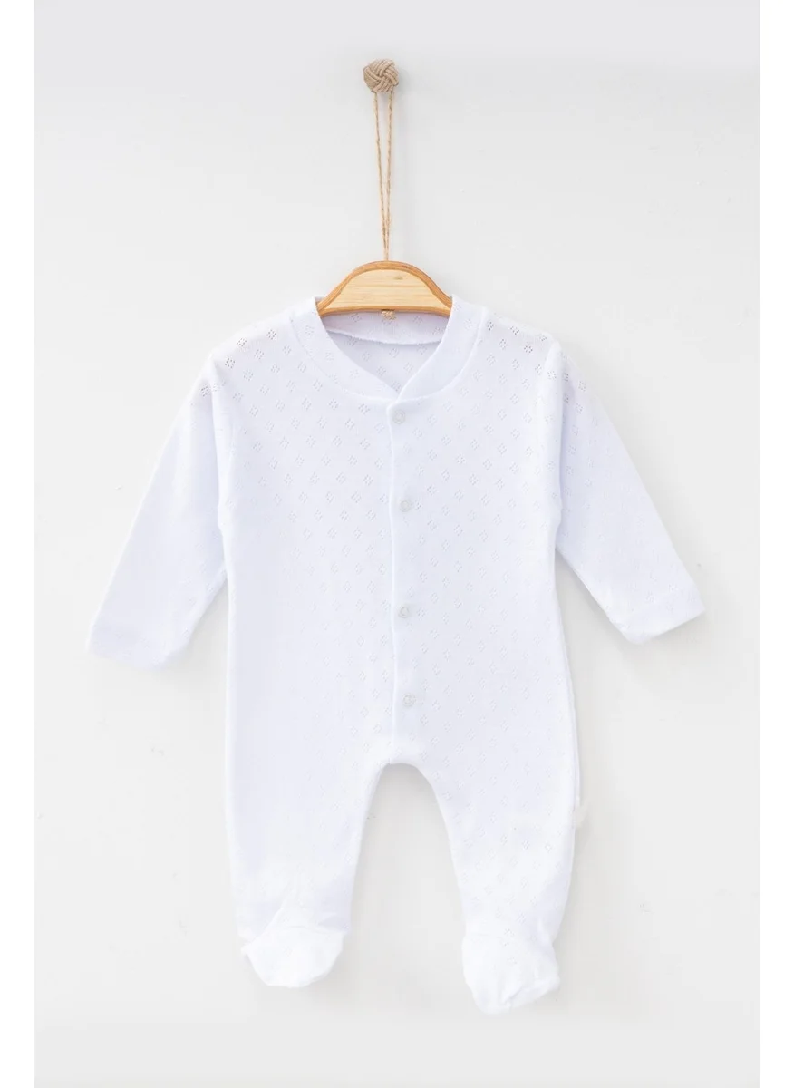 ادا بيبيك تشوكوك Ada Baby Kid's 100% Cotton Diamond Patterned Booties Jumpsuit 1897