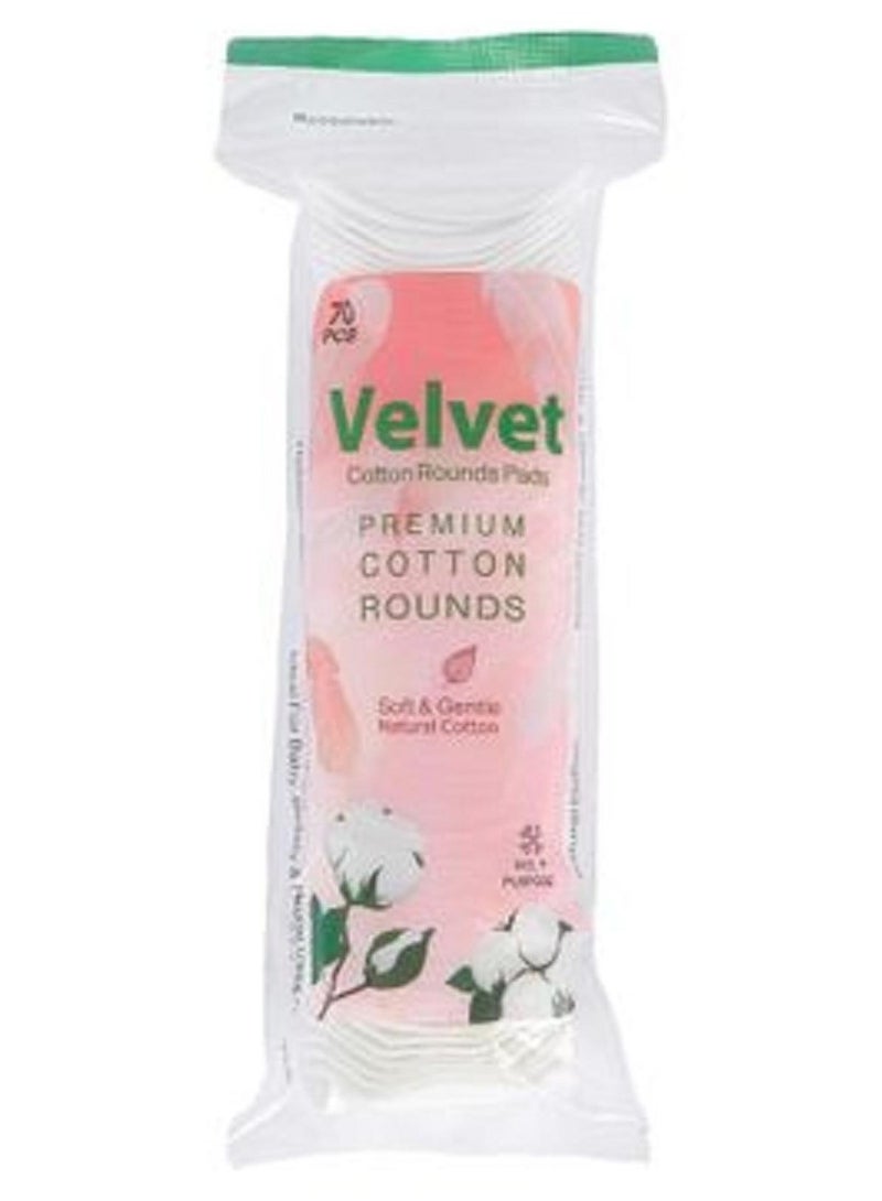 VELVET Cotton Rounds Pads 70pcs