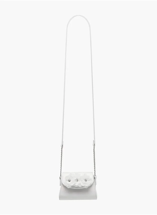 ميسي الصغيرة Girls Floral Accent Crossbody Bag with 2 Hairpins