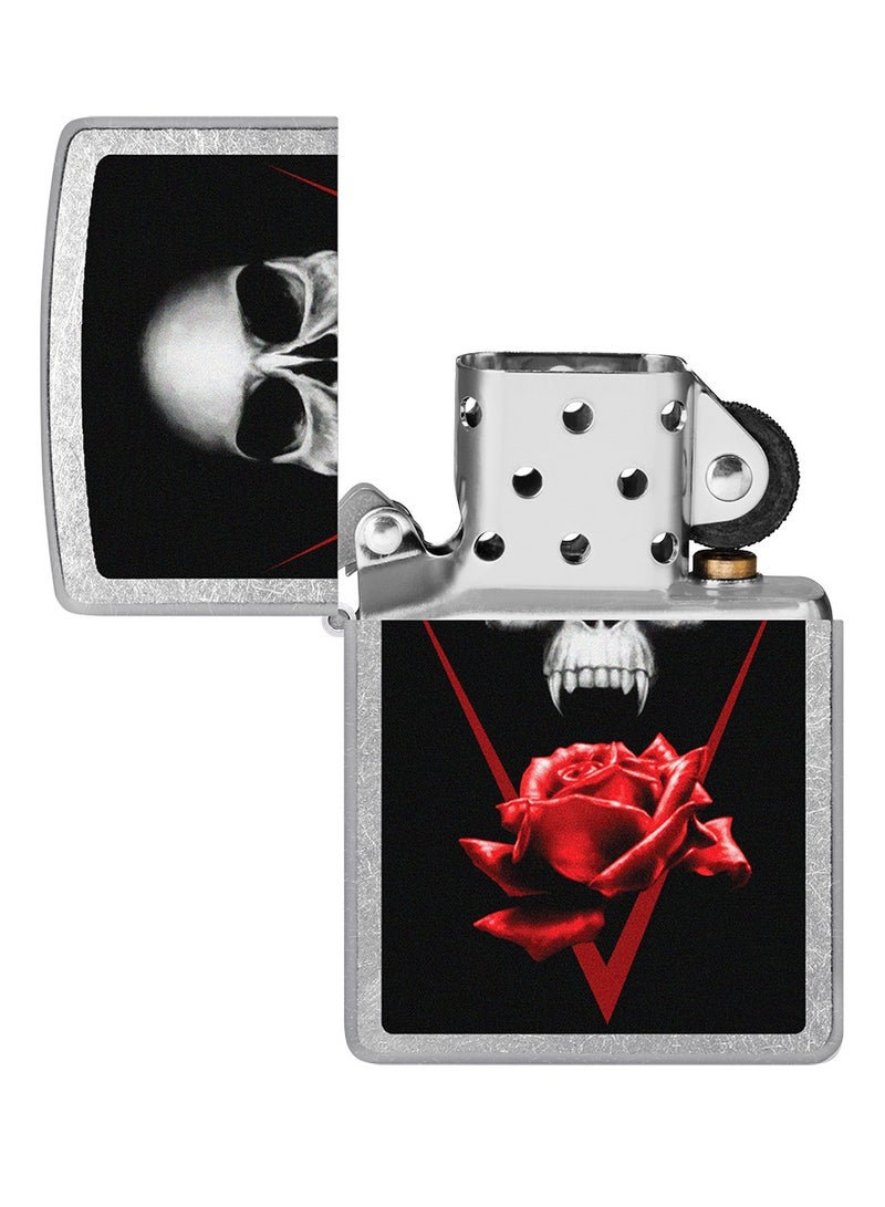 Zippo ولاعة كروم مقاومة للرياح من سي000329 207 جمجمة ورد الشارع - Image 4