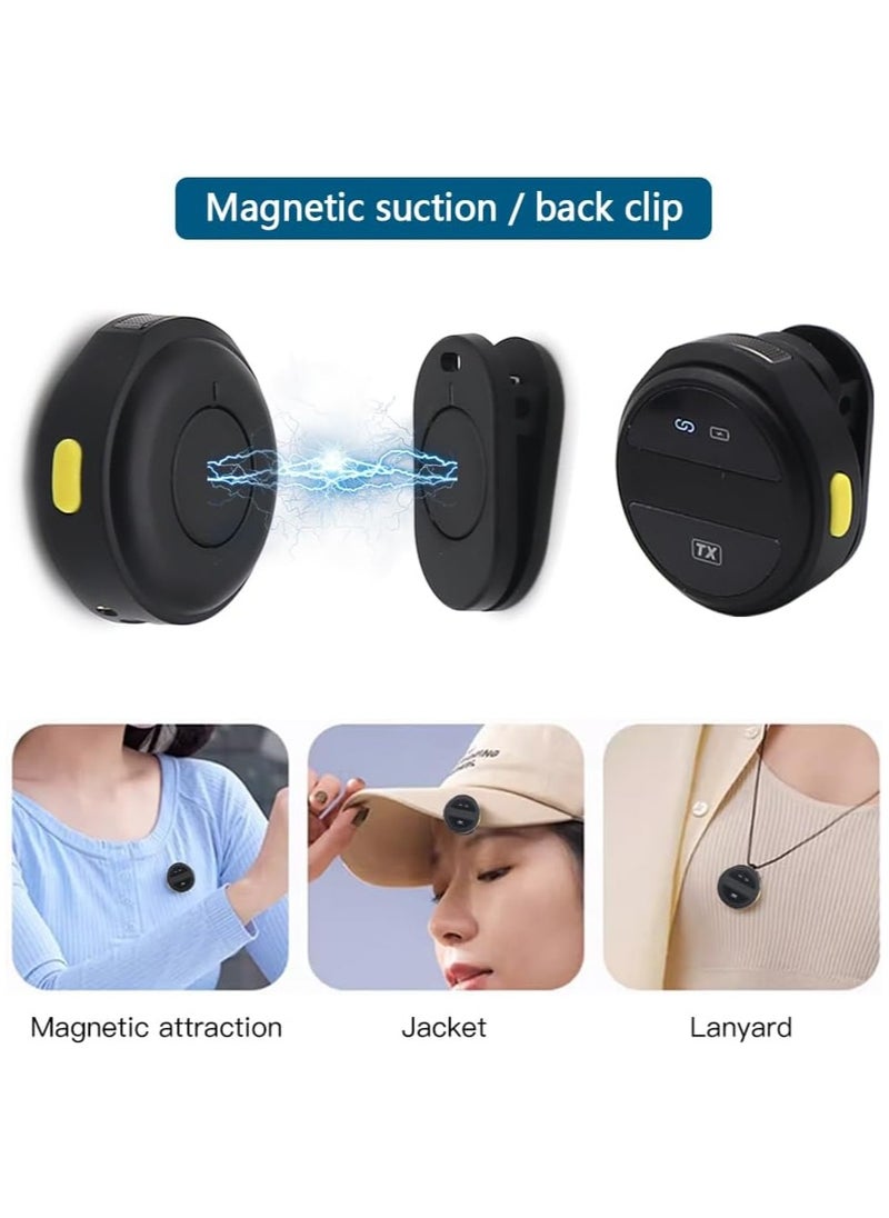 MOXOM wireless microphone Noise Cancellation Lavalier Microphone Mini Mic 20M Transmission microphone for Vlogging TikTok YouTube Content Creators Live Streaming Interview Recording iPhone Android Smartphones  - Image 3