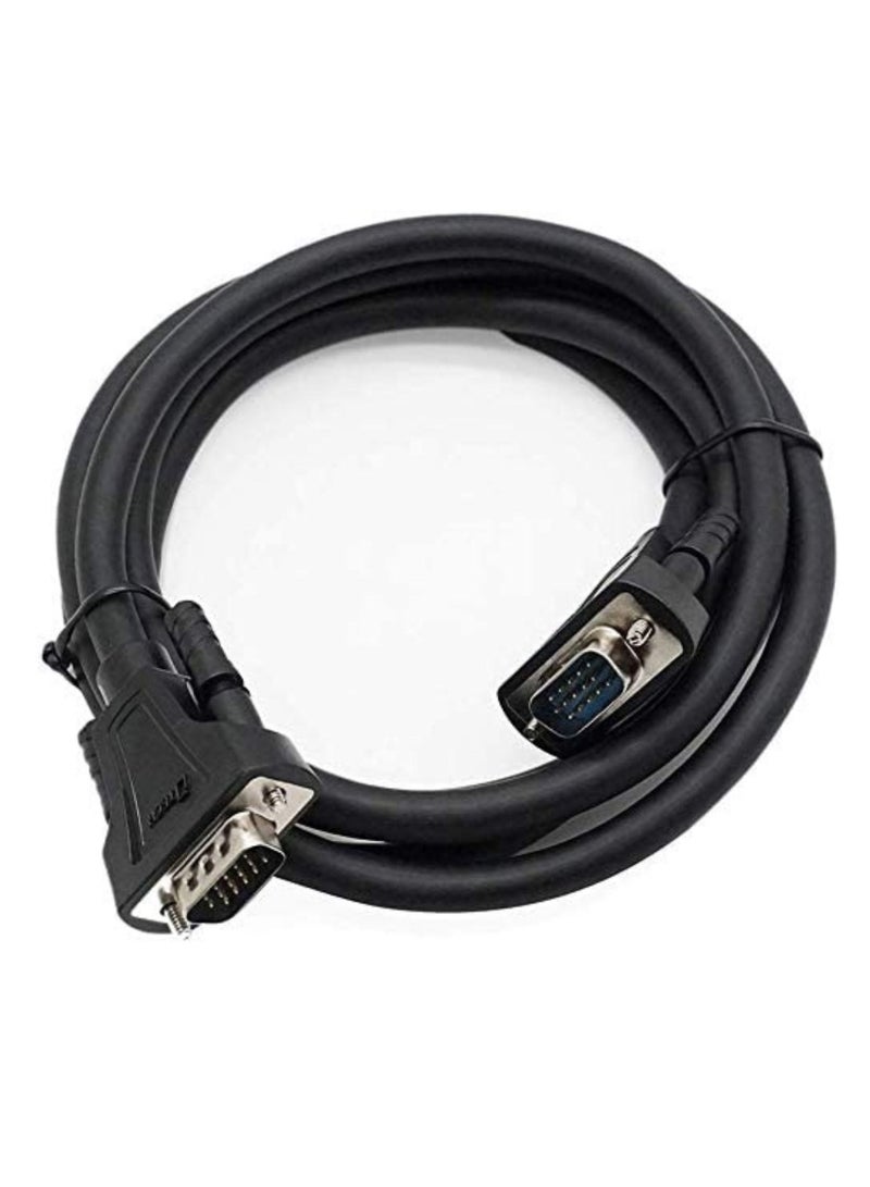 DTech Meter SVGA VGA Computer Monitor Cable Male to Male Supports 1080p High Resolution 3 Feet Black - Image 1