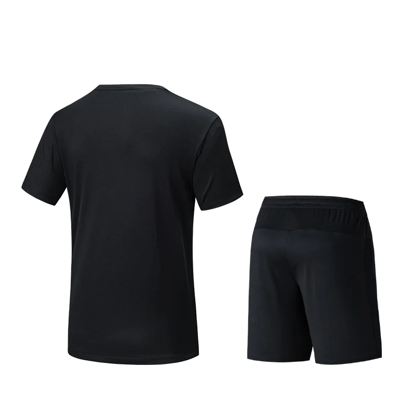 Anta Black Men’s Quick-Dry Running Set – Breathable T-Shirt & Shorts for Men | Best Price UAE