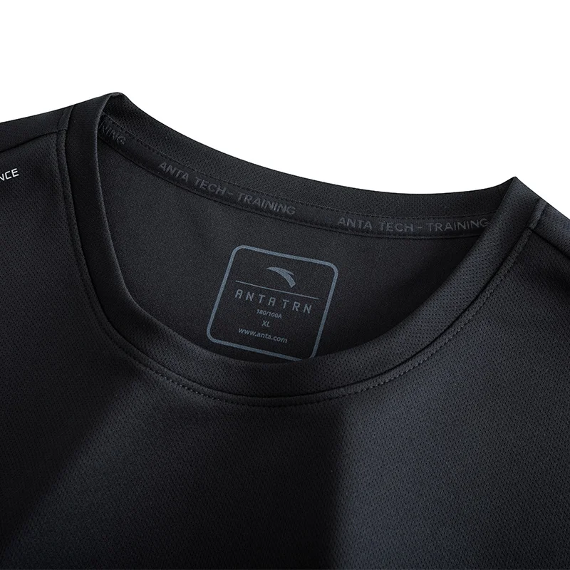 Anta Black Men’s Quick-Dry Running Set – Breathable T-Shirt & Shorts for Men | Best Price UAE