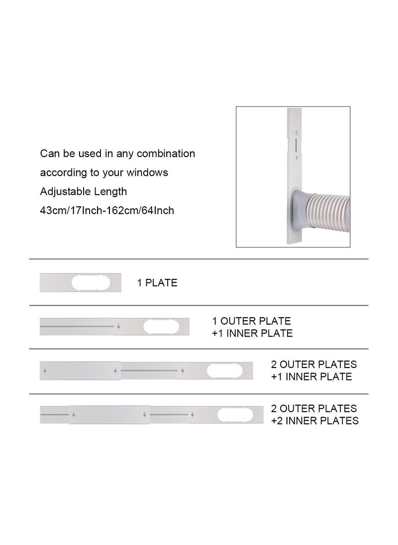 SYOSI - Portable Air Conditioner Windows Vent Kit, Adjustable Window Seal with 5.9 Inch Diameter, 59 Inch Length Exhaust Hose for A/C Unit Universal for Sliding Horizontal or Vertical Windows - Image 1
