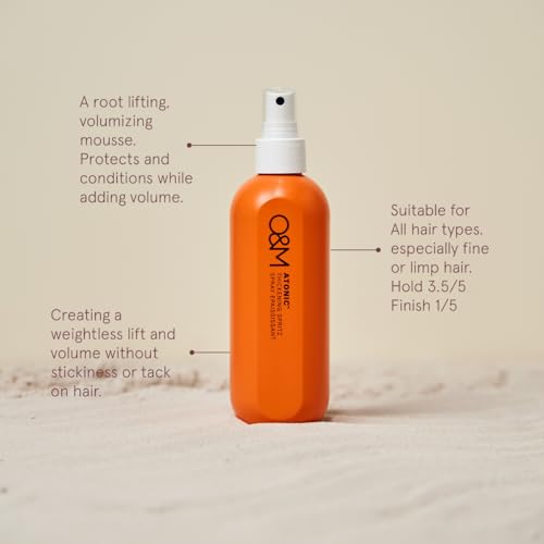OM O&M Atonic Thickening Spray + Spritz Hairspray & Volumizing Texture Spray for Voluminous Body & Bounce, Heat Protectant Hair Spray, Non-Toxic, Cruelty Free & Vegan Hair Care, 250ml - Image 5