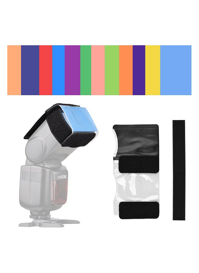 Generic 12pcs Universal Camera Flash Gels Lighting Filters Color Correction Filter Kit for Speedlight Easy Installation  - Image 3