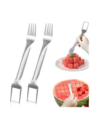 SYOSI, 2Pcs Watermelon Cutter Slicer Fork, Stainless Steel Fork and Slicer 2-in-1, Portable Watermelon Cutting Tool, Fruit Forks Slicer for Home Party Camping, Kitchen Gadget - pzsku/ZA3E99C5522AF6092F044Z/45/_/1685435223/5c84e9b1-f80b-432d-aff5-c28681f05baa