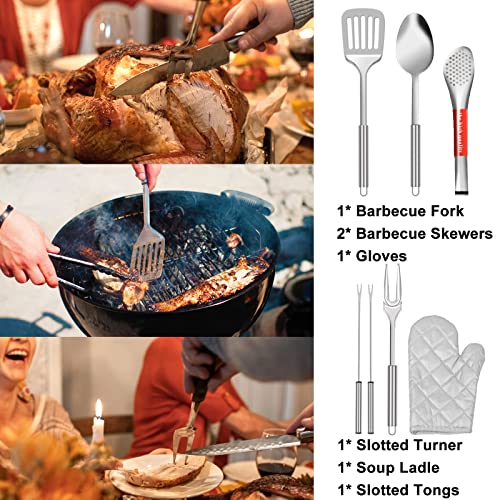 PRETTYFINE 35 Pcs Camping Kitchen Utensil Set Outdoor Kitchen Gear, Outdoor Cooking and Grilling Utensil Travel Set Perfect for Camping Accessories Cooking, RV Camp. Camping, BBQs, Parties and More - Image 5