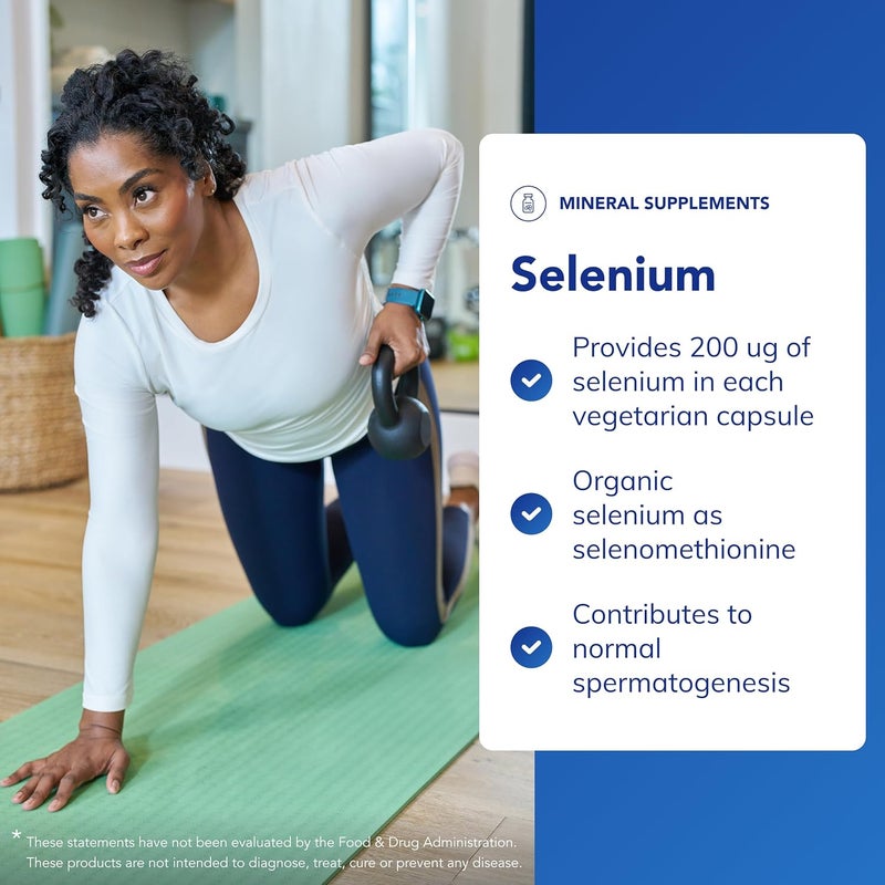Pure Encapsulations Selenium 200ug Organic Selenomethionine Supplement for Immune and Thyroid Function Support 60 Vegetarian Capsules - Image 2