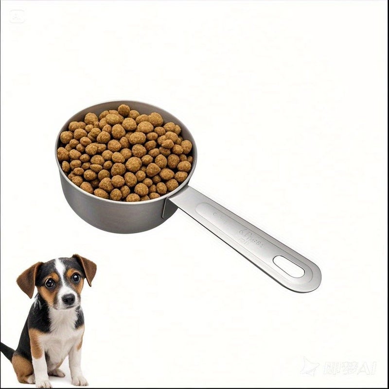 1 2 3 4 Stainless Steel Pet Food Measuring Scoop With Volume Markings For Dogs Cats Rabbits Birds 1 2 Cup 4 06 Oz Precise Portion Control - Image 2