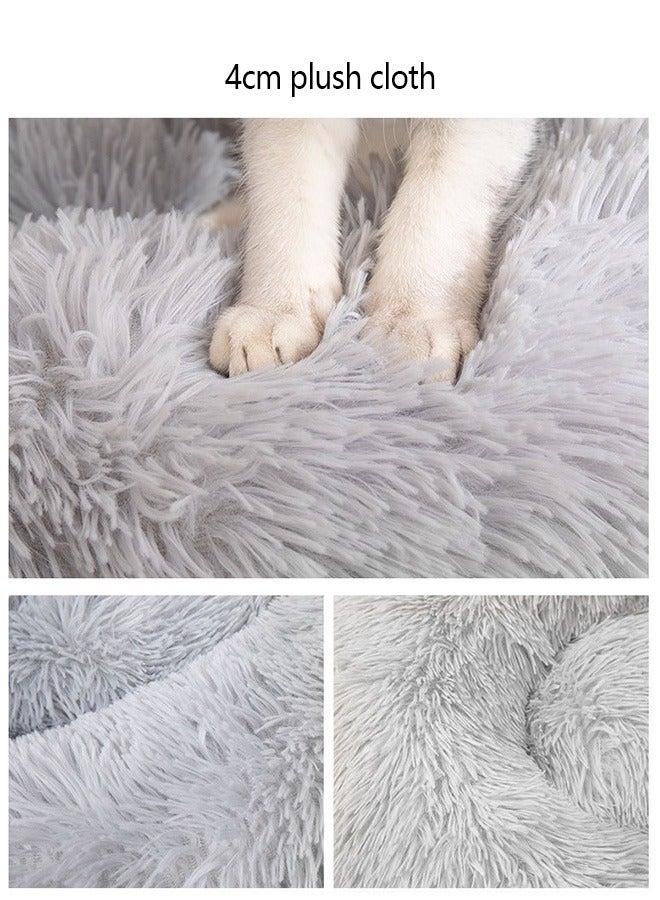 يولو وسادة مريحة ناعمة مضادة للقلق سرير الكلب القط المستدير - Image 3