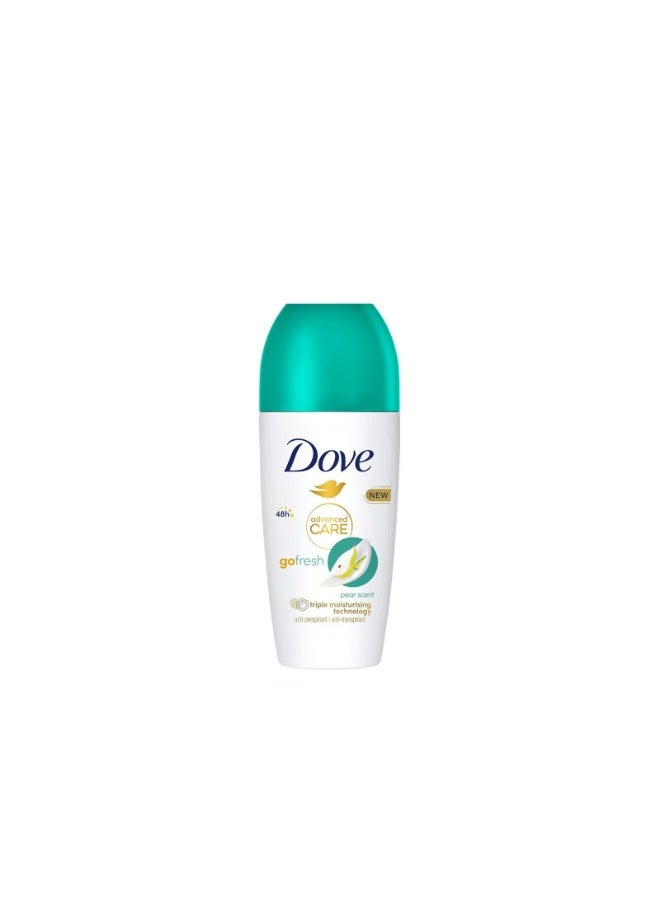 Dove Advanced Care Go Fresh Pear Scent 48h Anti-Perspirant Deodorant Roll-On 50ml - Image 1
