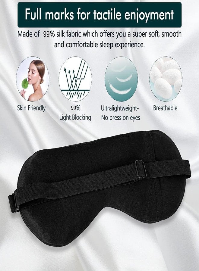 LC-dolida Silk Sleep Mask Light Blocking, LC-dolida Cooling Eye Mask for Sleeping Includes Silk and Gel Eye Masks for Migraine Dry Eye Women Men - Image 2