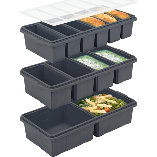 Xomoo Silicone Freezer Tray With Lid - Soup Freezer Container Molds Set Makes 2-Cup & 1-Cup 1/2-cup Portions Cubes Perfect for preparing meals in different Portion Sizes Oven & Dishwasher-Safe - Image 1