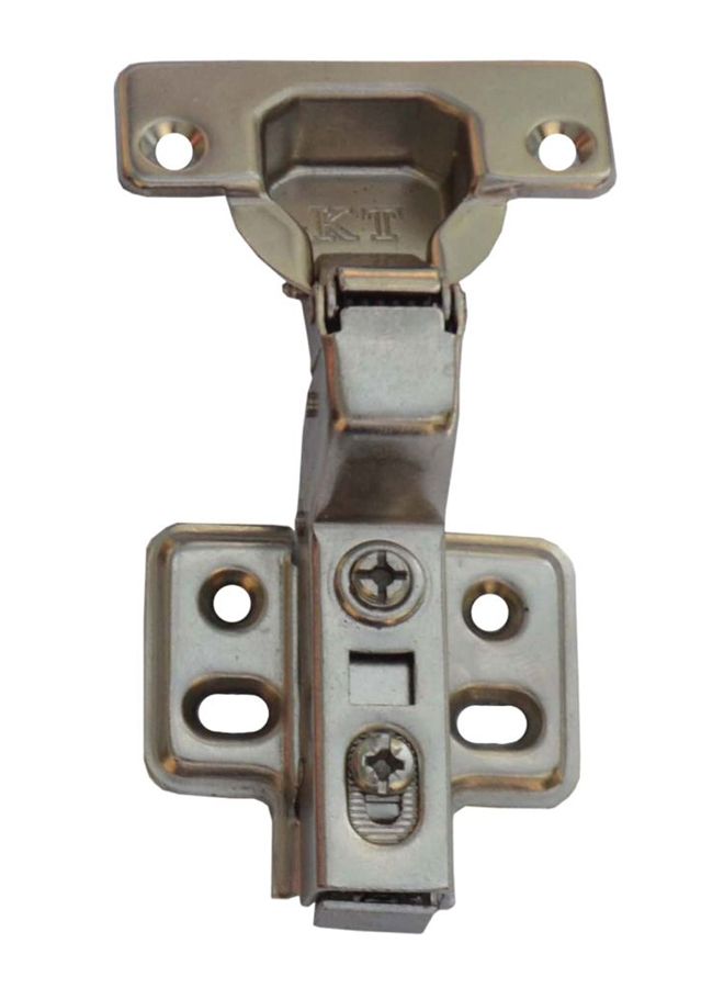 2-Piece Hydraulic Full Bend Hinge Set Silver