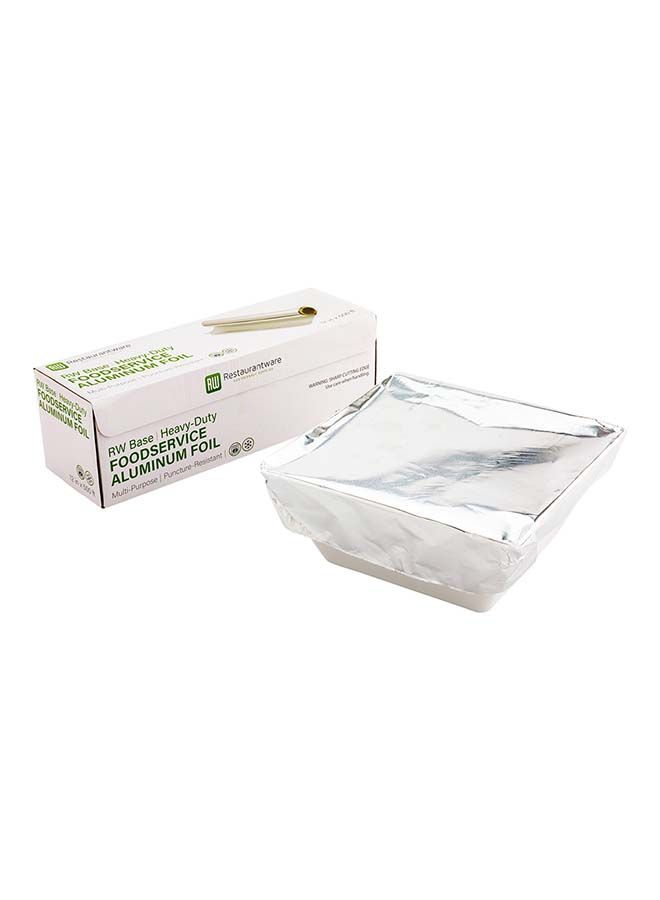 Restaurantware RW Base 12 Inch x 500 Feet Aluminum Foil, 500 Oven-Safe Aluminum Foil Roll - Freezer-Safe, Heavy Duty, Silver Aluminum Foil Wrap, With Cutter, For Food - Image 4
