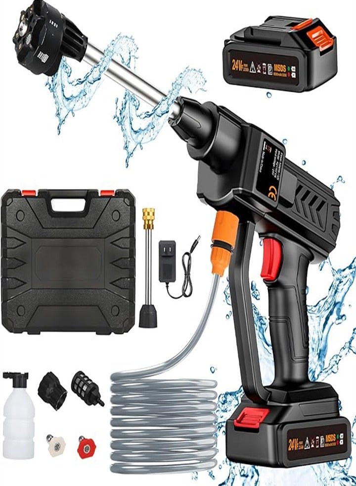 Generic Cordless Pressure Washer, 24V Portable Pressure Washer, 6 in 1 Multi-Nozzle with 2 Rechargeable Batteries for Car, Windows, Lawn, Garden, Pool  - Image 1