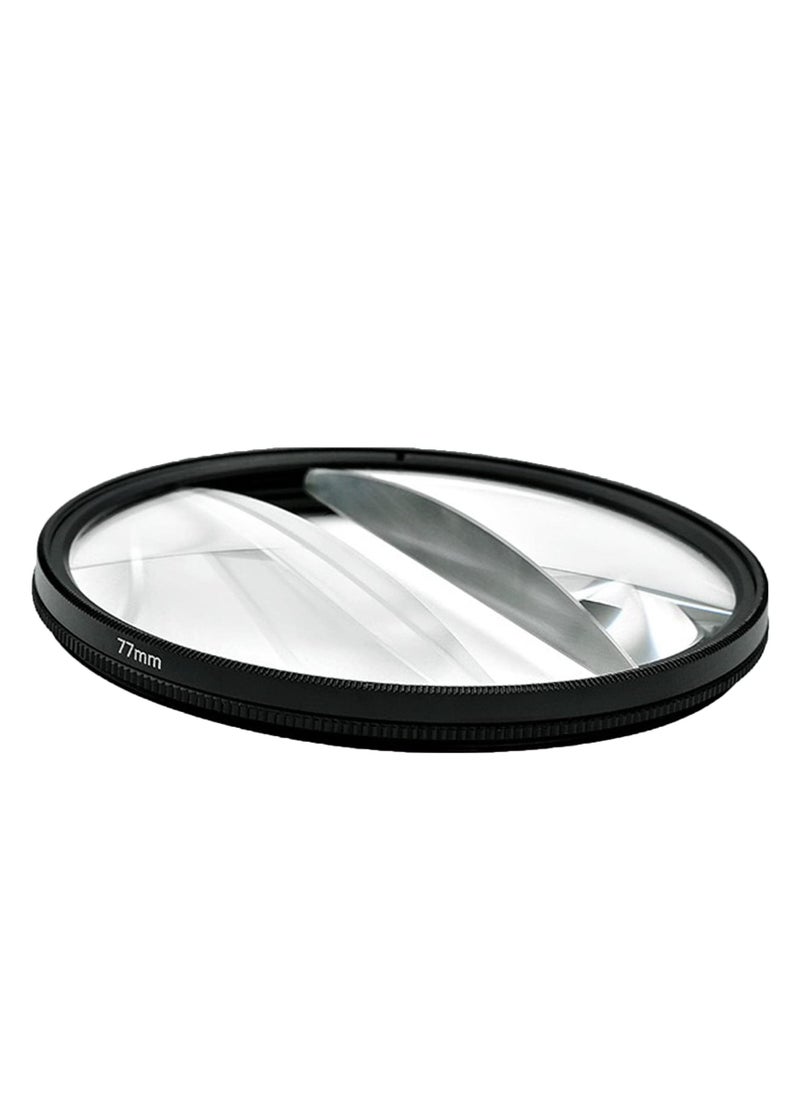 Y&D - Camera Filter Accessories, 77mm Split Diopter Prism Double Glass Lens Blur Zoom Center for SLR Cameras Special Effect - Image 1