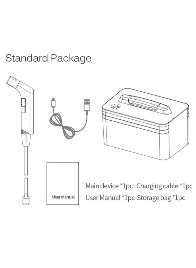 DEXO بيديه محمول للسفر – شطافة سفر قابلة للشحن مع خزان مياه – بخاخ بيديه محمول للمسلمين للحمام، تخييم، مشي، استخدام خارجي – صغير الحجم، خفيف الوزن، محمول، صحي - Image 2