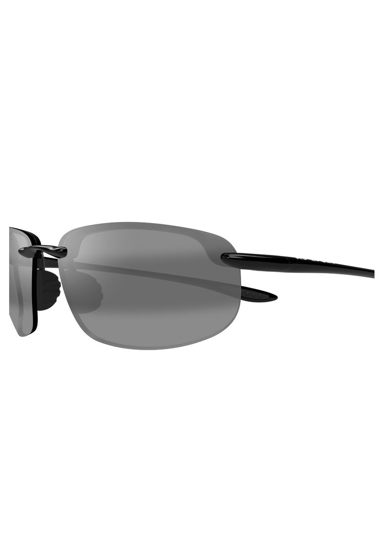 MAUI JIM Maui Jim Ho'okipa 407-02 Unisex Polarized Rectangular Sunglasses – 64 mm Lens Size  - Image 2