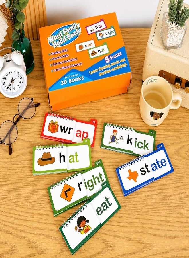 DAXANSTORE Word Family Builder Learning Kit for Kids - 30 Interactive Phonics Flip Books with Rhyming Words,Vocabulary Development & Early Reading Activities Educational Language Learning Toy. - Image 4