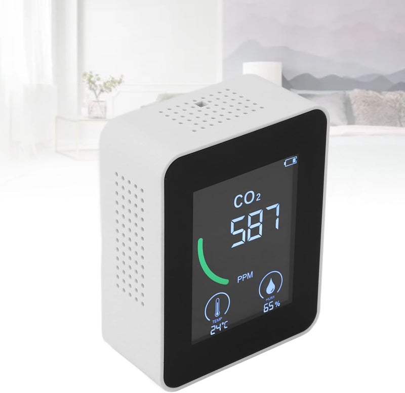 Pilipane Air Quality Meter 3 in 1 Infrared NDIR CO2 Monitor Temperature Humidity Tester for Home Office Car School Hotel Restaurant Camping ABS Material Compact Portable Multifunctional - Image 3