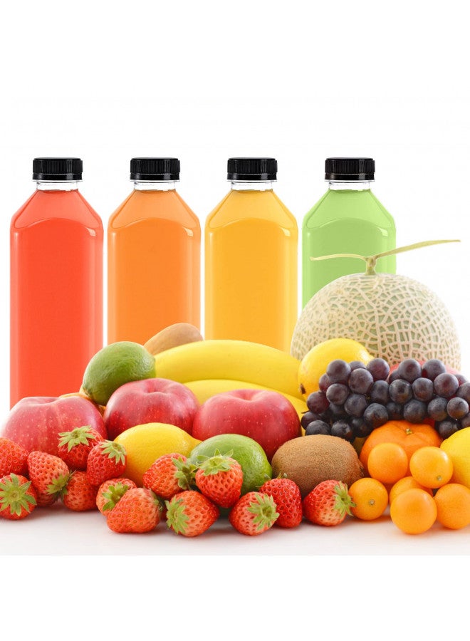 Cedilis 10 Pack 33oz Plastic Juice Bottles with Black Cap, Clear Reusable Containers with Lids, Great Disposable Bottles for Making Juice, Milk, Salad Dressing, Smoothie and Other Beverages - Image 5