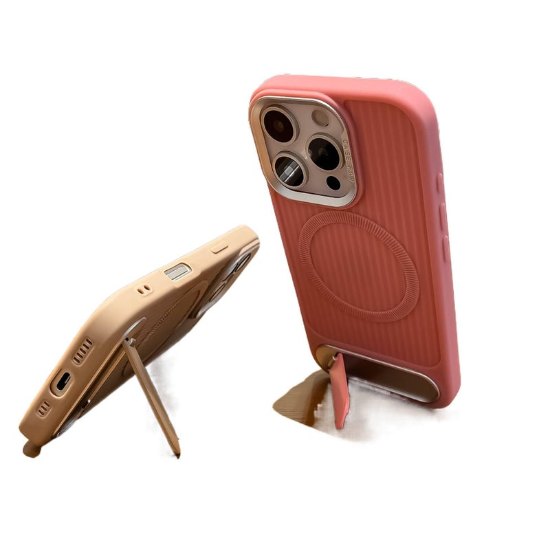 MS Silicone MagSafe Case for iPhone 14 / 14 Plus / 14 Pro / 14 Pro Max with Drop Protection and Kickstand plus Shockproof plus Strong Magnetic plus Full Coverage in Gray - Image 2