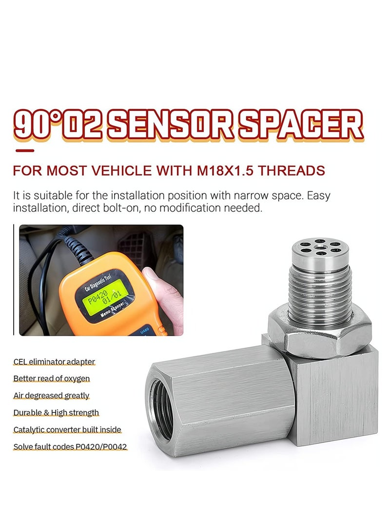 O2 Sensor Spacer, 1 Pcs Universal M18*1.5 Check Engine Light Eliminator Adapter O2 Oxygen Sensor Spacer Extender Adapater Isolator for Exhaust Systems - Image 3