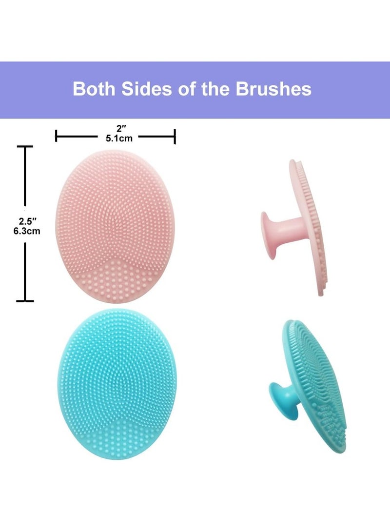 AE 9-in-1 Face Scrubber Face Cleaning Brushes Super Soft Silicone Face Cleanser Brush and Facial Cleansing Massager Brush Face Cleansing Brush Set - Image 2