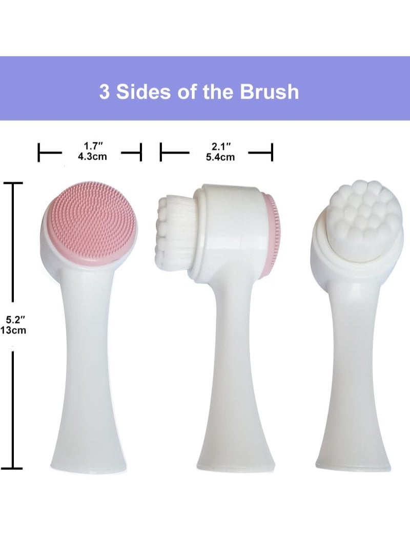AE 9-in-1 Face Scrubber Face Cleaning Brushes Super Soft Silicone Face Cleanser Brush and Facial Cleansing Massager Brush Face Cleansing Brush Set - Image 3