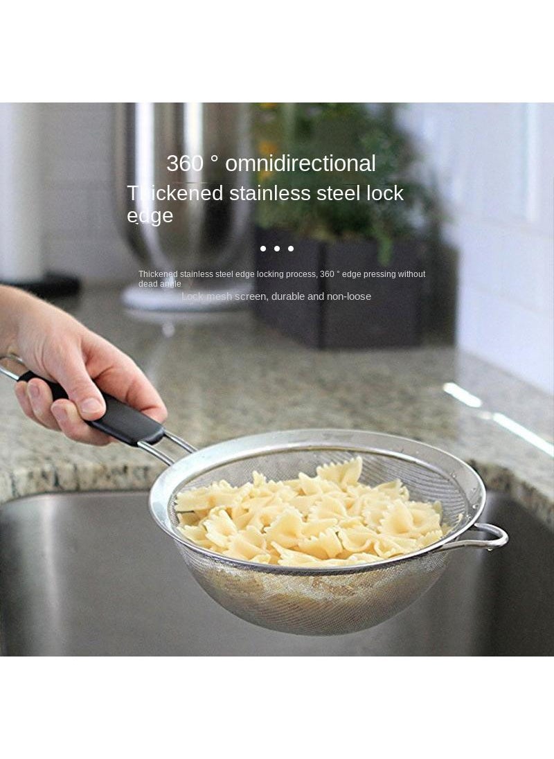 Y&D 3 Piece Set Of Black Handle Stainless Steel Food Filter Mesh Leakage  - Image 2