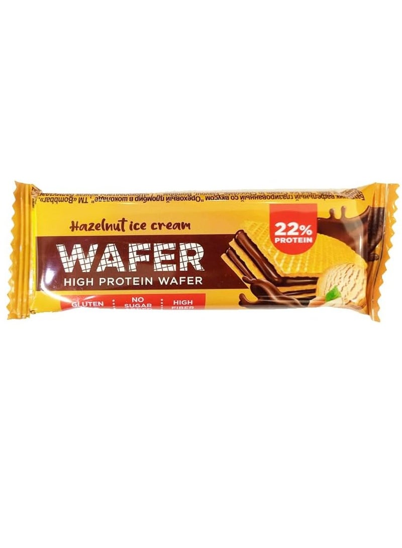 بومبار ويفر عالي البروتين بنكهة الآيس كريم والبندق 45 جم