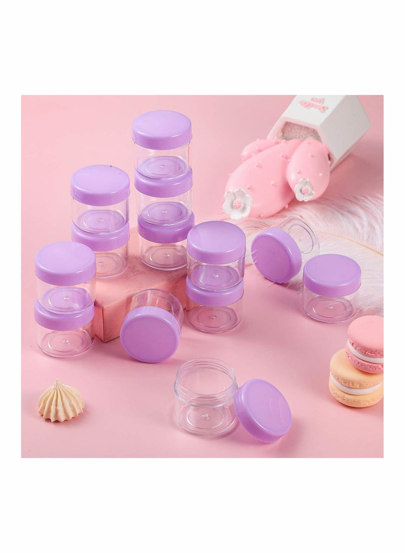 20 Pack Plastic Cosmetic Containers Set with Lid, 20 ml Clear Jars for Beauty Products DIY - Image 2