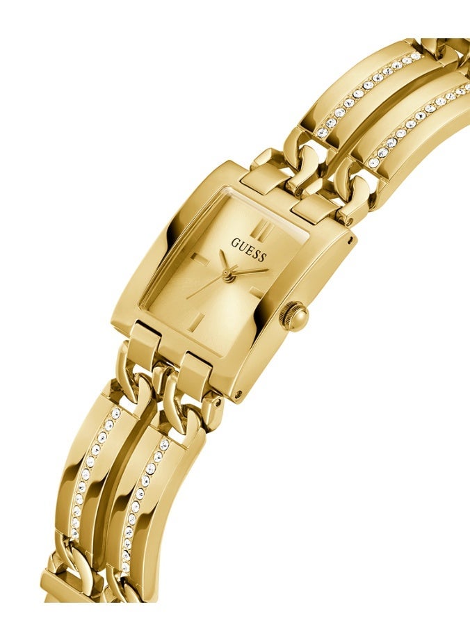 جس ساعة يد نسائية من GUESS GW0668L2 مطلية بالذهب، تعمل بنظام تناظري - Image 2