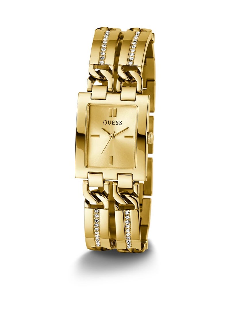 جس ساعة يد نسائية من GUESS GW0668L2 مطلية بالذهب، تعمل بنظام تناظري - Image 1
